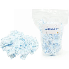 DeseCamen Silica Gel Packets - Desiccant - Dehumidifier - Moisture Absorber - Non-Toxic - Food Grade (100, 5g)