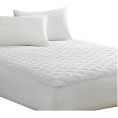 MAS International LTD Extra Deep Quilted Mattress Protector 100% Cotton Hotel Quality 40cm Deep Absorbent, Breathable & Machine Washable, Non Allergenic, Low Noise, Single