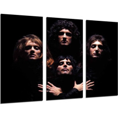 Wall Picture – Queen Freddie Mercury Brian May Music Rock, Bohemian Rhapsody, 97 x 62 cm Wood Print XXL Format 26519 Art