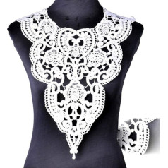 Black Embroidery Lace Neckline Collar Embellishment Sewing Applique Border Lace Fabric Dress Accessories Scrapbooking