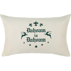 EXPRESS-STICKEREI Dahoam is Dahoam Cushion with Deer Antlers Country House Style Decorative Cushion Country Chic Traditional Living Room Decoration Decorative Cushion with Filling Sofa Cushion Large