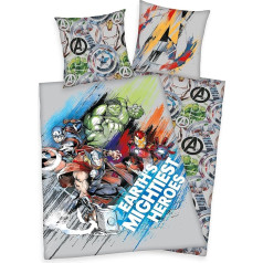 Klaus Herding GmbH Avengers Reversible Bed Linen 80 x 80 cm + 135 x 200 cm 100% Cotton