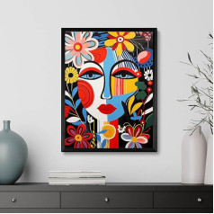 Studio Moien Blossoming Aura Poster by A4 (21 x 29.7 cm - 8.3 x 11.7 in) with Black Frame (Blossoming Aura - Unframed)