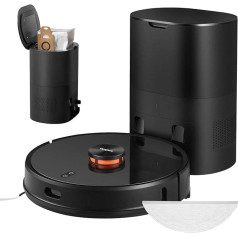 Lydsto Robot Vacuum Cleaner with Wiping Function, 2700 pa Vacuum Cleaner Robot with Suction Station and Charging Station, App Control, Laser Navigation, Cleans Pet Hair and Carpets