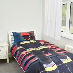 Zappi Co Fireman Fireman Children's Room 100% Cotton Single Bed Linen Set + Pillowcase (135 x 200 cm) - Heroic Bedding for Kids