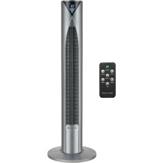 CoolHome CF2206 Fan Tower Fan with Remote Control and Ioniser Function Dimmable LED Display 96 cm Grey