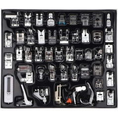 Sewing Foot, Multifunctional Presser Foot Set Accessories for Singer Brother JUKI JANOME Feiyue Sewing Machines [48 Pieces] Presser Feet