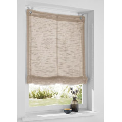 Kutti Roman Blind with Eyelets Celtic Semi-Transparent Beige Width Approx. 120 cm Height Approx. 140 cm