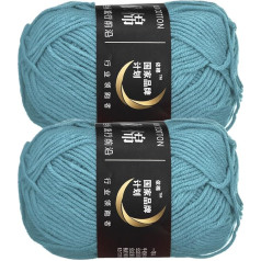 sourcing map Acrylic Yarn Balls 2 Packs 50g Soft Crochet Yarns for Knitting and Crocheting Craft Projects Dark Blue