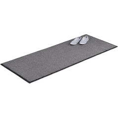 Relaxdays Dirt Trapper Mat, Grey, Doormat Indoor, Dirt Mat, Large, Doormat Thin, Door Mat 80 x 200 cm, Black/Grey