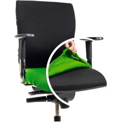 CLEANCHAIR Office Chair Cover for Seat Area (Size Standard) – Seat Size Approx. 40-52 cm Width and Approx. 40-52 cm Depth (Green)