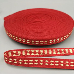 5 Yards 10mm~13mm Embroidered Jacquard Ribbons Embellishment for Pet Collar Clothes Lace Sewing S04 13mm-4.5m