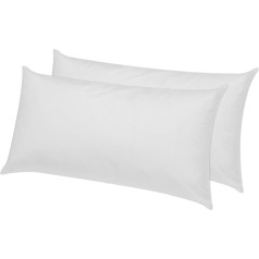 Pikolin Home – Fibre Pillow, with Aloe Vera Treatment, Medium-Low Firmness 40 x 70 cm (Pack de 2) white