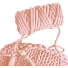 RANJIMA Thick Wool for Hand Knitting, Chunky Wool, Chunky Yarn Wool for Crocheting, Thick Yarn, 500 g Length Approx. 25 m, Knitting Wool, Thick Yarn for Giant Chunky Embroidery, Throw, Sofa Blanket
