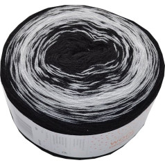 Rico Creative Wool Dégradé, 200 g, 4-Ply, black white