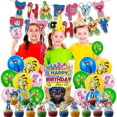 Birthday Balloons Huggy Wuggy Birthday Decoration Huggy Wuggy Birthday Party Set Huggy Wuggy Balloons Huggy Wuggy Cake Decoration Poppy Playtime Garland