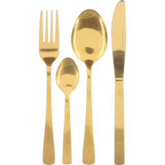 Modern Style 16 Piece Cutlery Set for 4 (Gold)