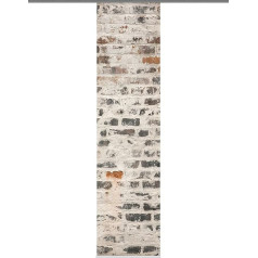 Home fashion 87269-703 MALL Decorative Panel Blind Digital Print Silk Look 245 x 60 CM Grey