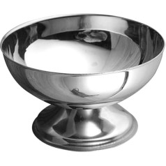 STOBOK Stainless Steel Ice Bowl Metal Dessert Salad Cup Reusable Snack Fruit Candy Container for DIY Fruit Yogurt Pudding Home Kitchen Restaurants Accessories 4.2 x 4.2