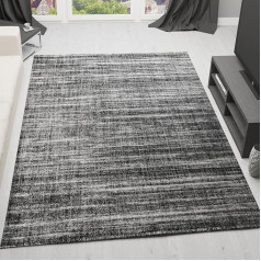 VIMODA Rug Anthracite Modern Heavy Dense High Pile Multicoloured Mottled with Used Look Dimensions: 120 x 170 cm