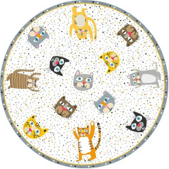 VILBER Kids Vinyl Rug Colour 10 Diameter 52 cm 2 Colours and 5 Sizes