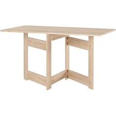 Rodnik Dining Table Small Foldable, Very Compact, Folding Table, Extremely Space-Saving, with Rounded Corners (Sonoma Oak)