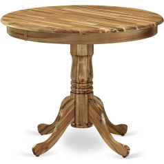 East West Furniture ANT-ANA-TP Mid Century Modern Dining Table Round Table Top and 36 x 29.5 cm, Natural Finish, Wood, 36 x 29.5 cm