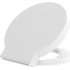 Grünblatt 515235 Toilet Seat Suitable for Duravit Starck 1 Soft-Close Mechanism and Removable for Cleaning Duroplast White