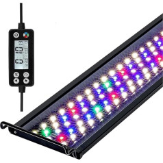 Nikeeyen Aquarium LED Lighting, 42 W Dimmable Aquarium Lighting with Timer for 120 cm 2815 Lumen Aquarium Fish Tank Fish Plant with Adjustable Bracket