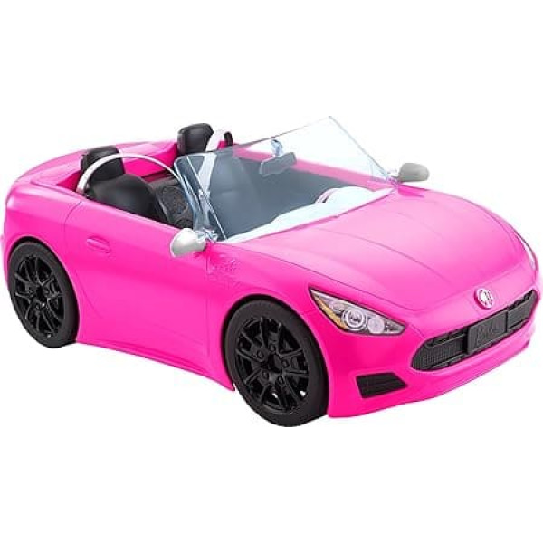 Barbie HBT92 Convertible Vehicle Pink with Rolling Wheels and Realistic Details, 2-Seater, Toy Gift for Children from 3 Years