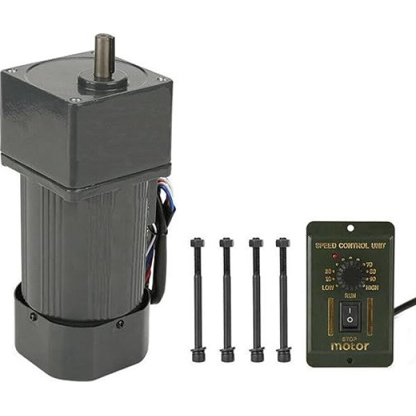 Gear Motor, 220 V 120 W 5 K + Regulator (220 V Cable) Gear Motor Electric Motor with Speed Controller CW/CCW 3.5 Torque Centric Output Shaft 12 mm