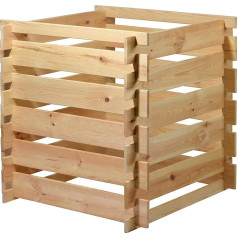 dobar® Green Label Stecki 58600FSCe Composter | Wooden Composter with Plug-In System | Square Compost Container Made of Solid Wood | Garden Composter 320 L | Construction Kit | 78 x 78 x 78 cm |