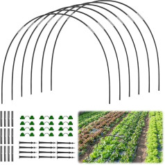 YEJAHY Plant Tunnel Arches, Greenhouse Tyres, Polytunnel, Tunnel Arch for Raised Bed, Garden Tunnel Tyres, Garden Tyres, Raised Bed, Greenhouse Hoops, Greenhouse Tunnel (18 Pieces)