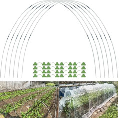 LINSOCLE Polytunnel for Raised Bed, Plant Tunnel Arches, Cold Frame Tunnel Arches, Greenhouse Arch, Greenhouse Tyres, Fibreglass Support Frame for Plant Cover