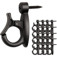 Q-Hanger 20 Pack Christmas Light Hooks with Phillips Screw for Garage New Year Party Outdoor Easy Release LED Lights