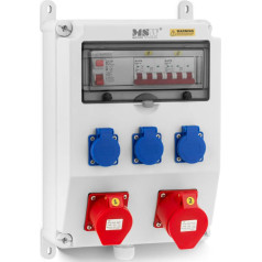 Elektrības sadales skapis 3 x Schuko 2 x CEE slēdžiem 2 x instalācija