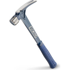 Estwing Ultra Series Hammer – Rip Claw Framer mit gefrästem Gesicht und stoßreduzierendem Griff, E6-15SM, 425 g, Blau