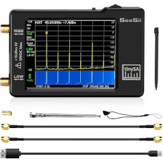 Seesii TinySA Spectrum Analyzer, 2.8 Inch Spectro Analyzer 100 kHz - 960 MHz Input MF/HF/VHF/UHF, Signal Generator with Touchscreen with ESD Protection