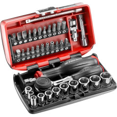 Facom R360NANO.PG Compact 38-Piece 1/4-Inch Square Drive Socket & Bit Set