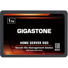 Gigastone Home Server SSD 1TB NAS SSD Drive Cache 24/7 Durable TLC High Endurance Personal Cloud Data Sync Network Attached Storage RAID 3D NAND 2.5 Inch SATA Internal Solid State Hard Drives