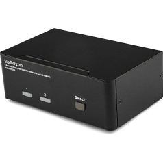 StarTech. com SV23 1DPD Dua – 2 Port Dual DisplayPort USB KVM Switch with Audio and USB 2.0 Hub