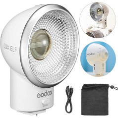 GODOX Lux Elf Retro Camera Flash GN6 6000 K ± 200 K CCT, 400 Flashes at Full Power, Built-in Lithium Battery, Supports Type-C Charging, Compatible with Canon Nikon Sony Fuji Olympus Pentax Camera