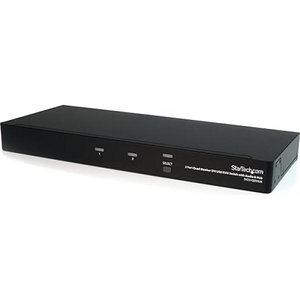 StarTech.com 2 Port Quad Monitor Dual-Link DVI USB KVM Switch with Audio and Hub