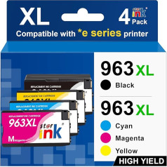 Starink 963XL Multiapck Compatible with HP 963 XL HP 963XL Multipack, HP Officejet Pro 9010 Cartridges, for 9010e 9012e 9012 9020 9020e 9014 9014e 9015 9015e 9019e 9022 9022 9015 022e Blue Megenta