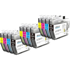akaca LC3213 Printer Cartridges Compatible with Brother LC 3211 LC 3213 Cartridges for MFC-J497DW MFC-J890DW MFC-J895DW DCP-J572DW DCP-J772DW DCP-J774DW (3 Black, 3 Cyan, 3 Magenta, 3 Yellow)
