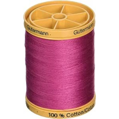 Gutermann Natürlicher Baumwollfaden, einfarbig, 876 m, Fuchsia-Blumen