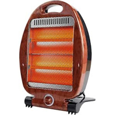 Infrared Heater, Electric Infrared Heater with 2 Power Levels, Tilt Protection, Overheating Protection, Ideal for Living Room, Bedroom, Office (Wood Colour)