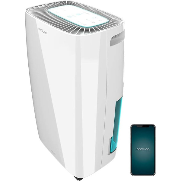 Cecotec Big Dry 4000 Expert Connected Dehumidifier, WiFi Control, 10L/Day, Tank 2.5L, Coverage of 105m3/h, R290 Gas, Quiet, Humidity Range 40% to 80%, LED Display, Auto Shut-Off