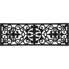 Relaxdays Stair Mat Rubber Rectangular Non-Slip Mat Stair Treads 75 x 25 cm Stair Cushion Outdoor and Indoor Black