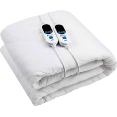 Pekatherm U210DF Electric Double Bed | Size 150 x 160 cm | 4 Temperature Levels | 100% Cotton Heated Underbed | High-Quality Electric Mattress Cover